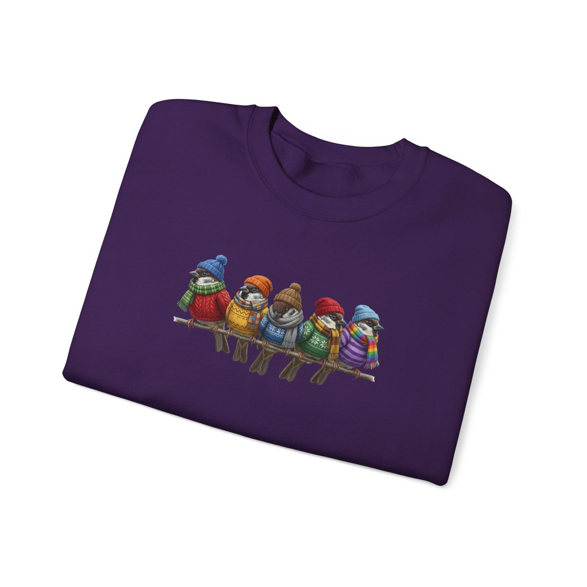 Tree Sparrows Sweatshirt | Bird Watcher Crewneck | Unisex Songbirds Wearing Knit Gift for Bird Lovers