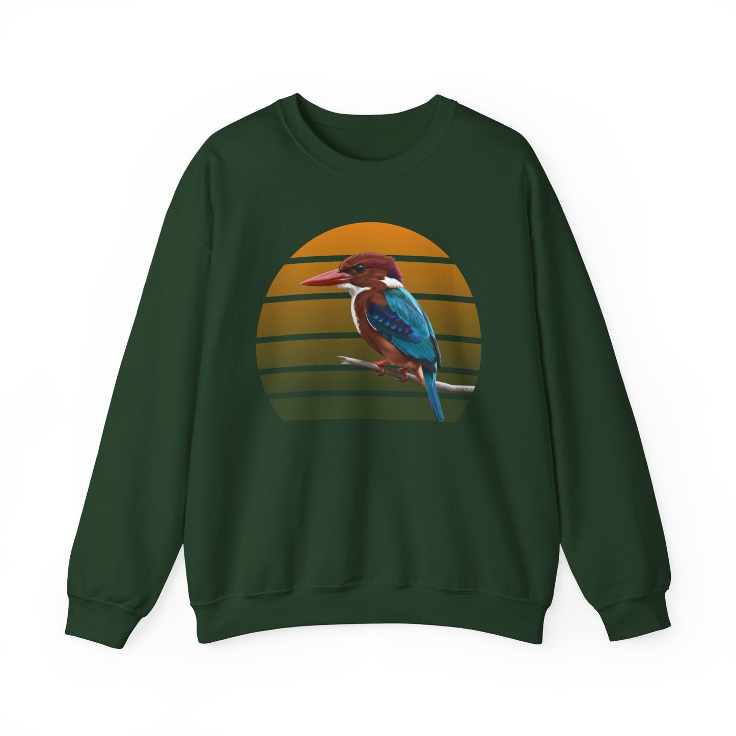 White-Throated Kingfisher Sweatshirt | Bird Watcher Crewneck | Unisex Songbird Gift for Bird Lovers