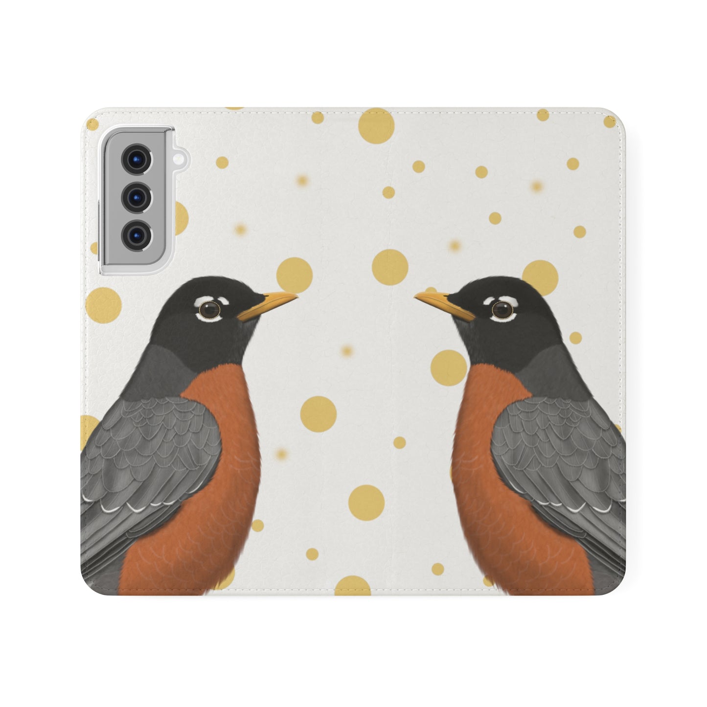 Robin Bird Art Phone Flip Case