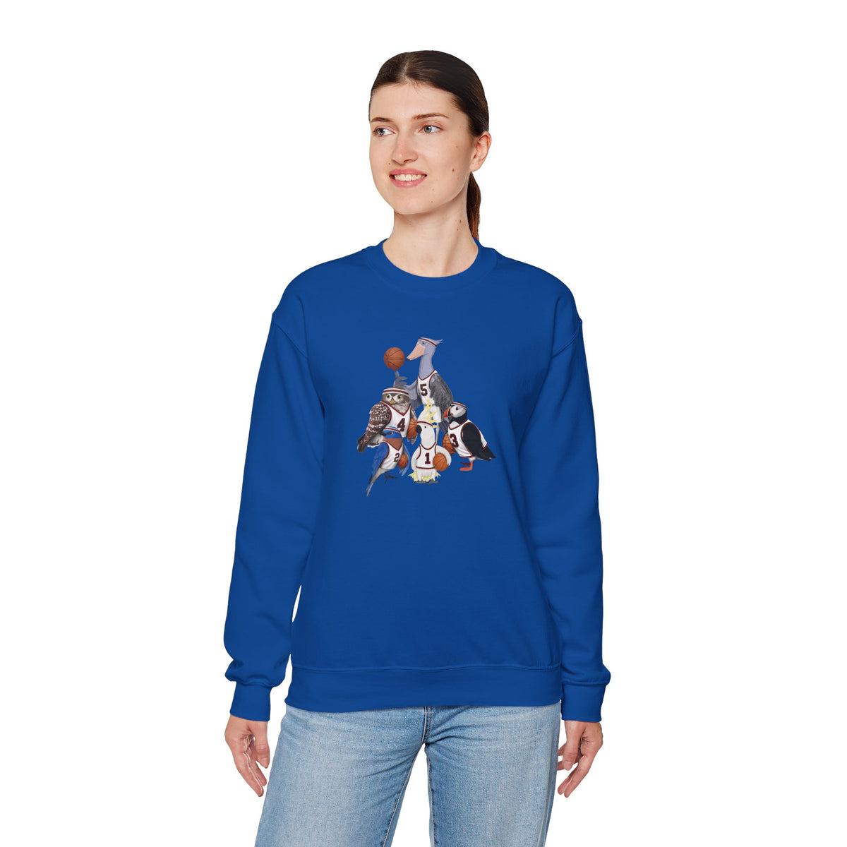 Funny Basketball Bird Sweatshirt | Bird Watcher Crewneck | Unisex Unique Hoops Fan Gift