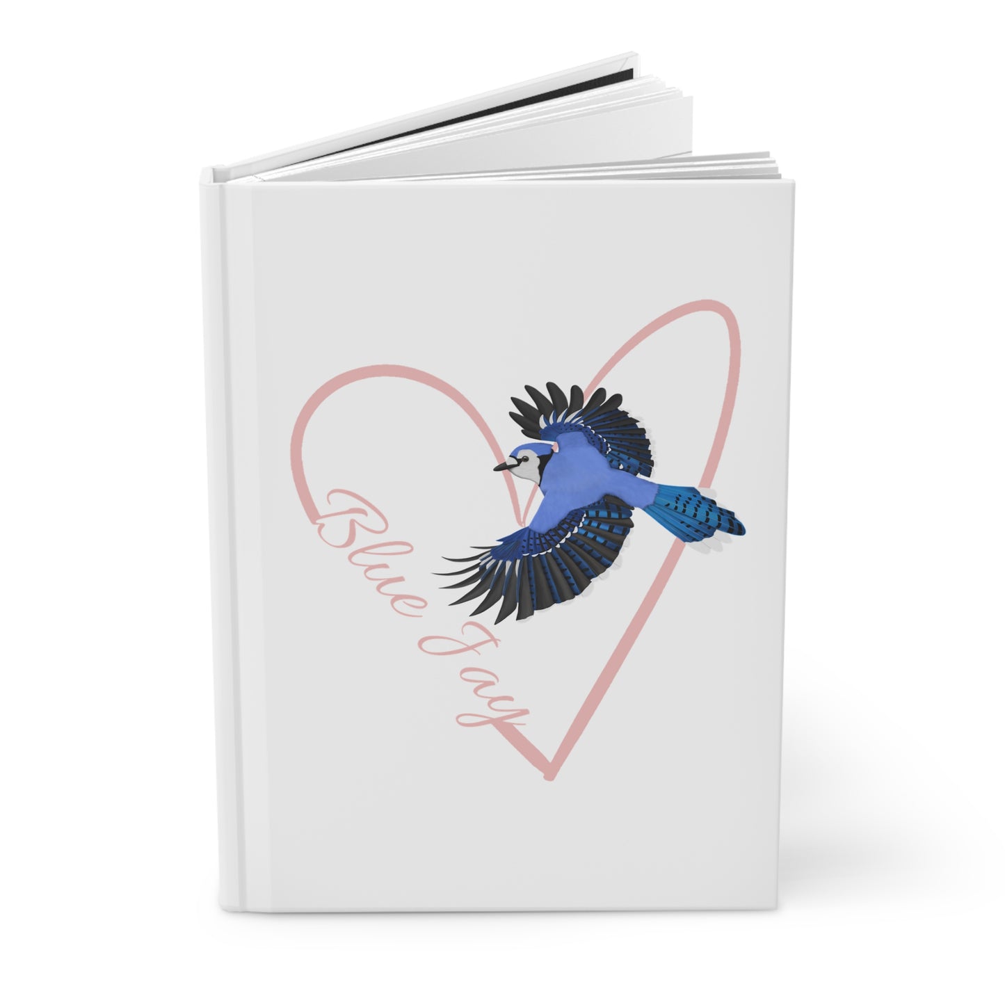 Blue Jay Bird Hardcover Journal 150 Pages A5 with Heart for Bird Lovers & Birdwatchers