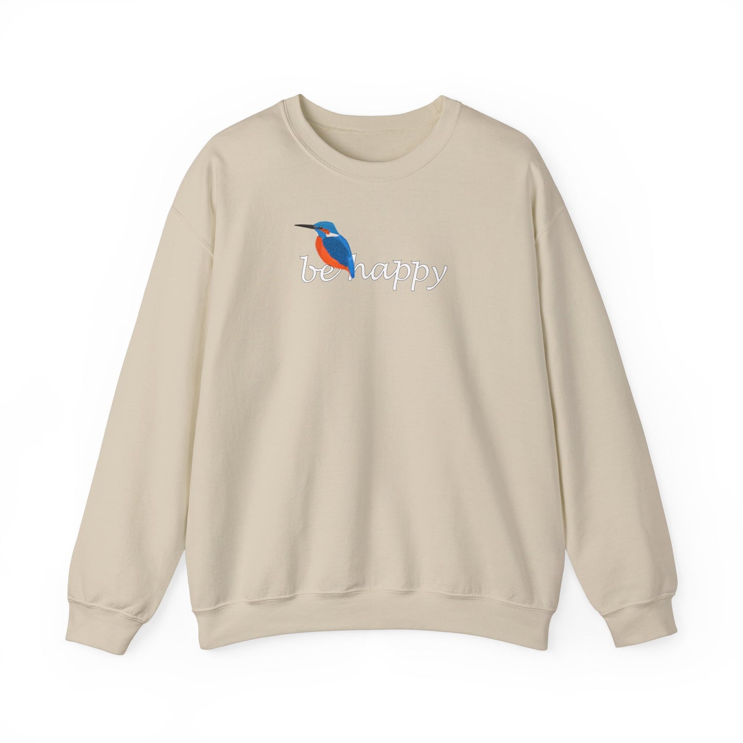 Eisvogel Be Happy Vogel Sweatshirt für Vogelbeobachter