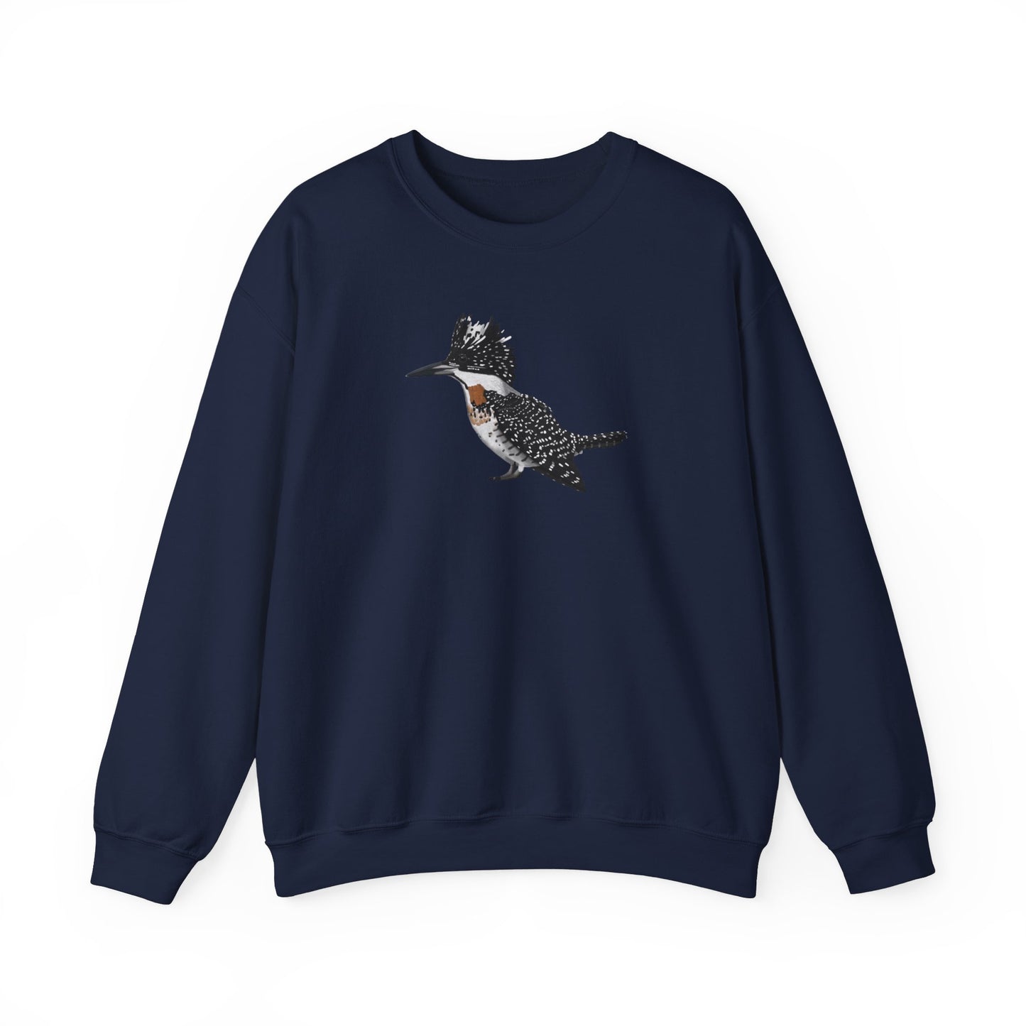 Crested Kingfisher Bird Watcher Biologist Crewneck Sweatshirt