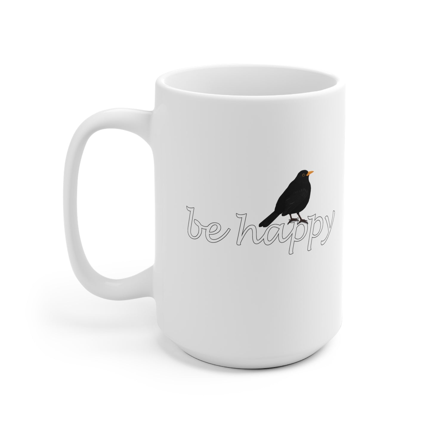 Amsel Be Happy Vogel Tasse für Vogelfreunde