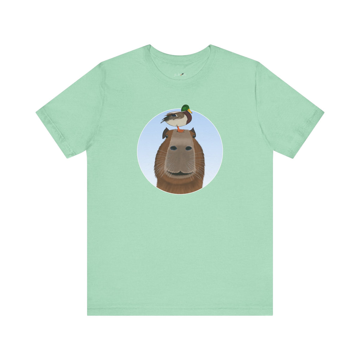 Capybara with Mallard Duck Funny Bird T-Shirt –