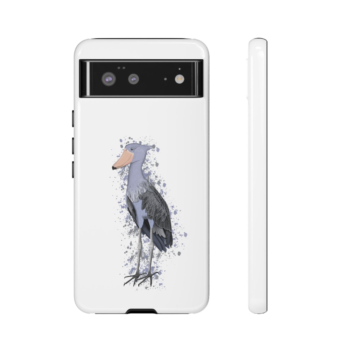 Schuhschnabel Vogel iPhone & Google Pixel Vogelmotiv Handyhülle Weiß