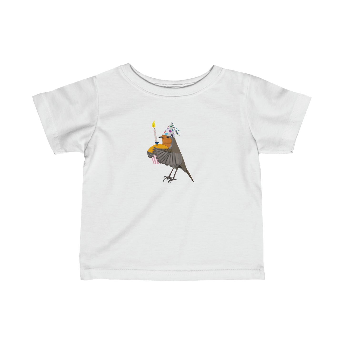 Robin Birthday Bird Baby & Toddler Fine Jersey Tee - jz.birds
