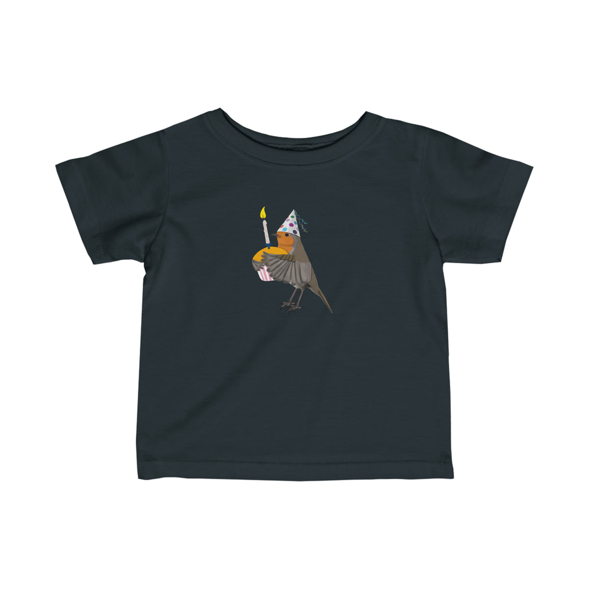 Robin Birthday Bird Baby & Toddler Fine Jersey Tee - jz.birds