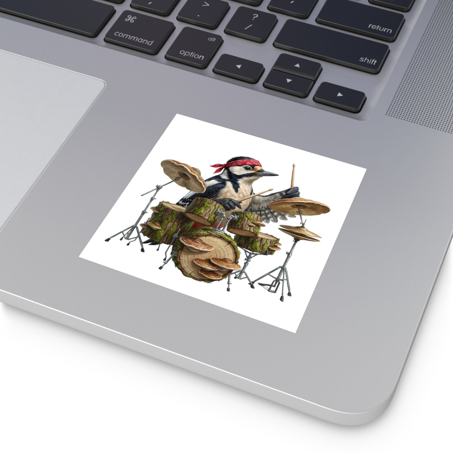 Sigi Specht am Schlagzeug Premium Sticker (Die Gartenvögel)