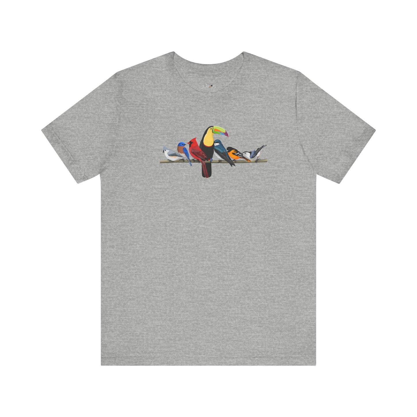 Birds on a Branch Toucan Cardinal Oriole Bluebird Tree Swallow Bluebird Birding & Birdwatching T-Shirt