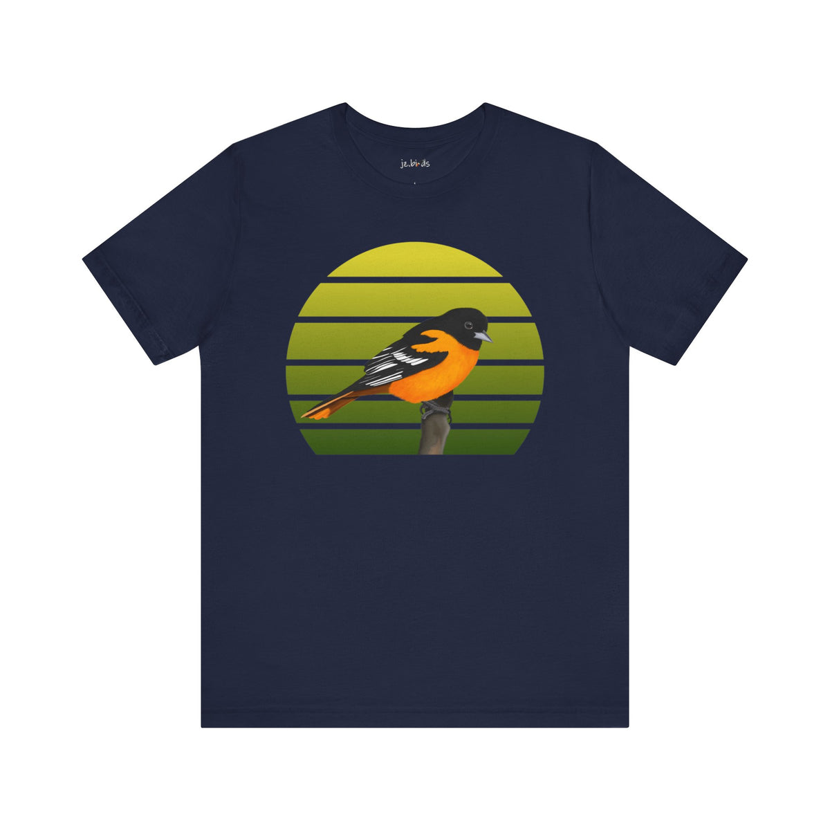 Baltimore Oriole T-Shirt on Cotton background