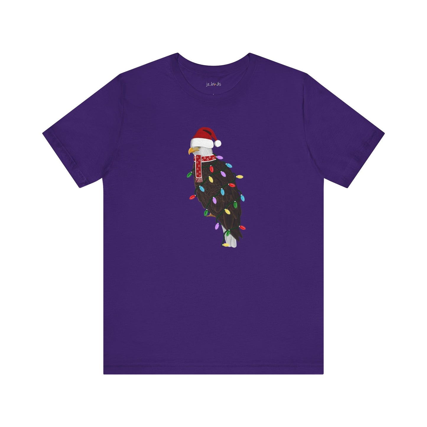 Bald Eagle with Fairy Lights Christmas Bird T-Shirt
