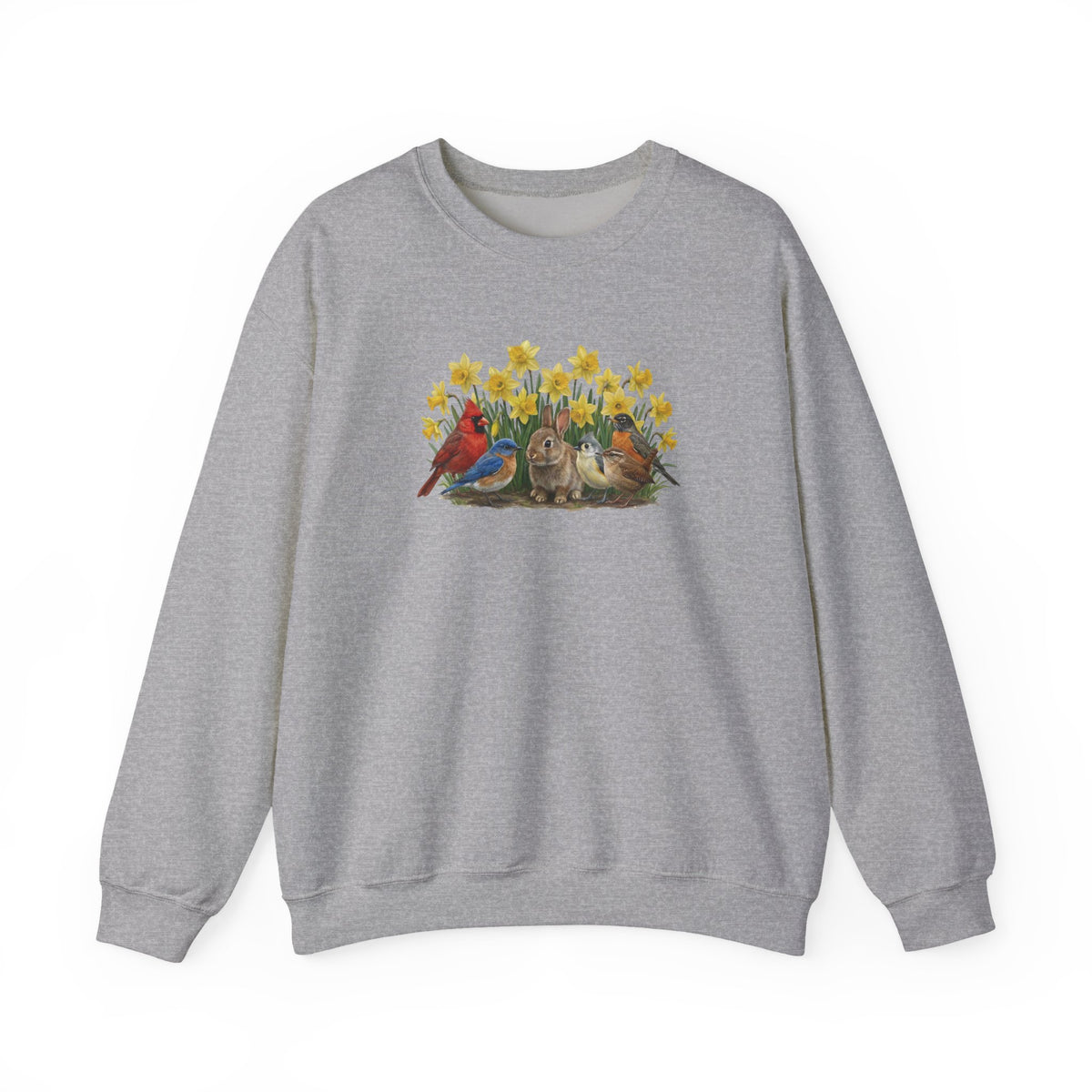 Bluebird and Cardinal Sweatshirt on Animal Lover Gift background