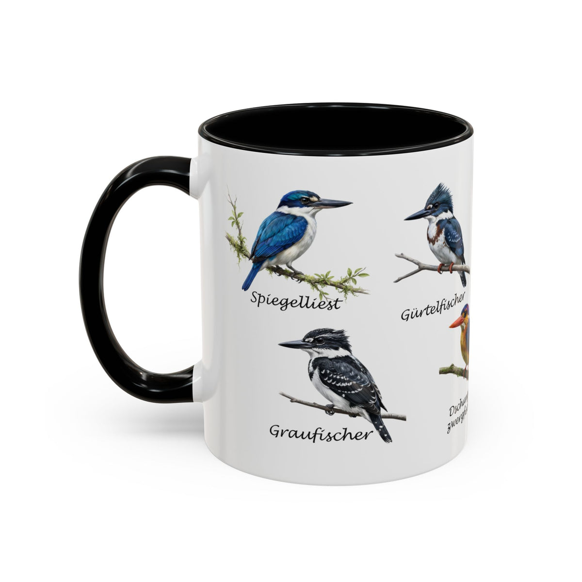 Eisvogel Tasse & Kaffeebecher | Lachender Hans Kingfisher Lexikon Motiv Vogelkunde Geschenk – Accent Coffee Mug,