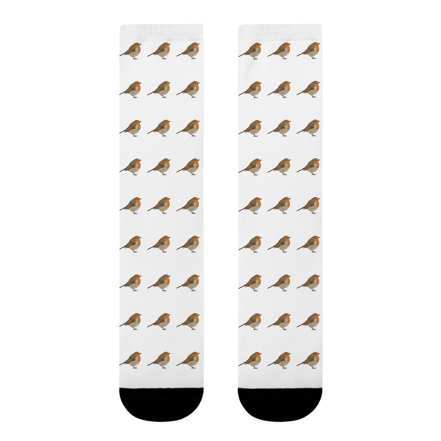 Rotkehlchen Socken für Vogelfreunde & Vogelbeobachter Weiß – Accessories,