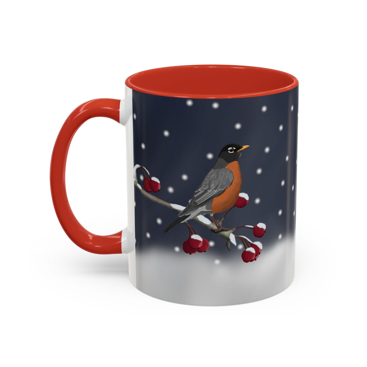 アメリカンロビンバードコーヒーマグ | 鳥好きの方への陶器製クリスマスギフト