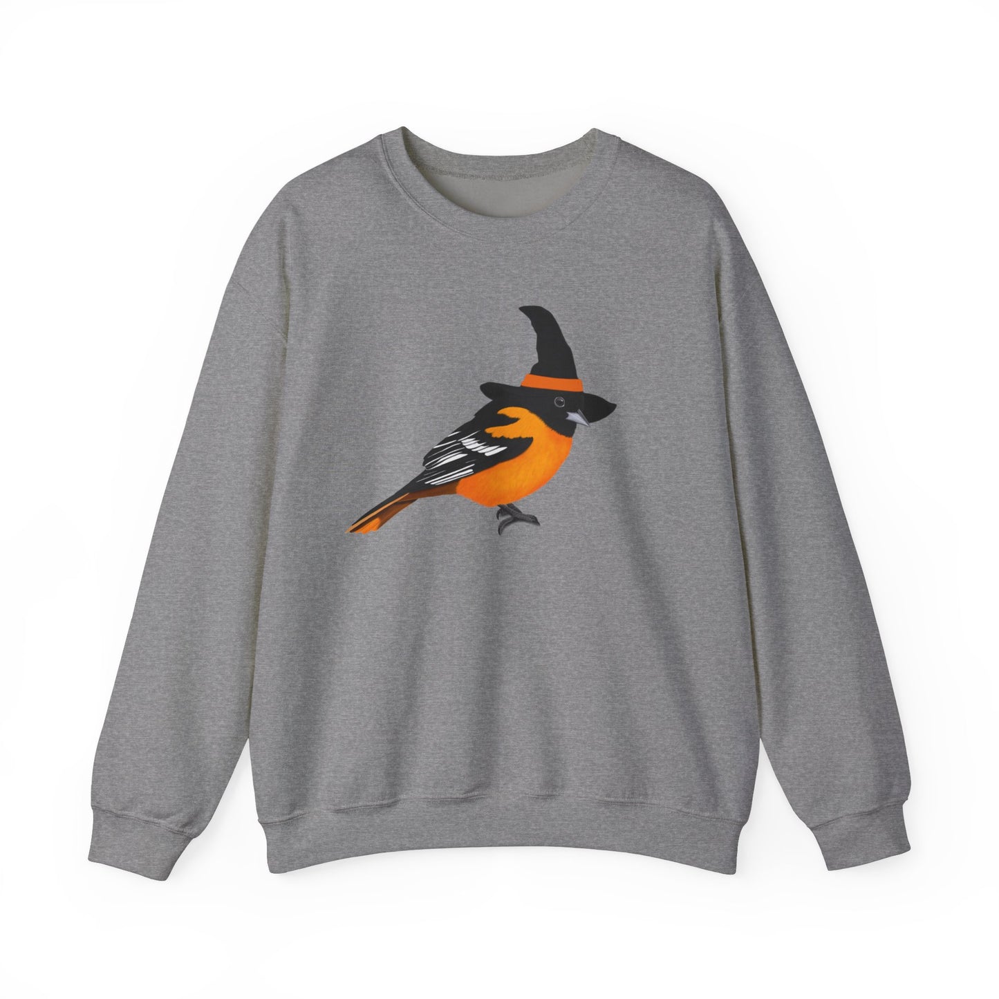 Baltimore Oriole Halloween Witch Birdwatcher Biologist Bird Sweatshirt