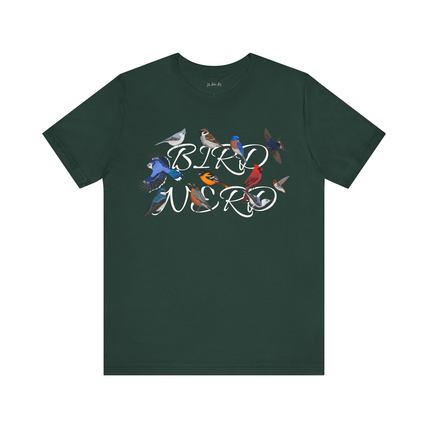Bird Nerd Blue Jay Cardinal Robin Hummingbird Oriole Birdwatcher T-Shirt