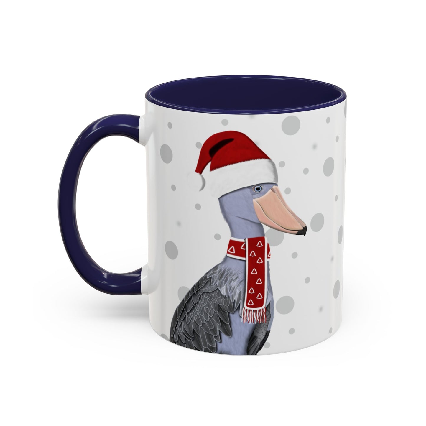 ハシビロコウのクリスマスバードコーヒーマグ