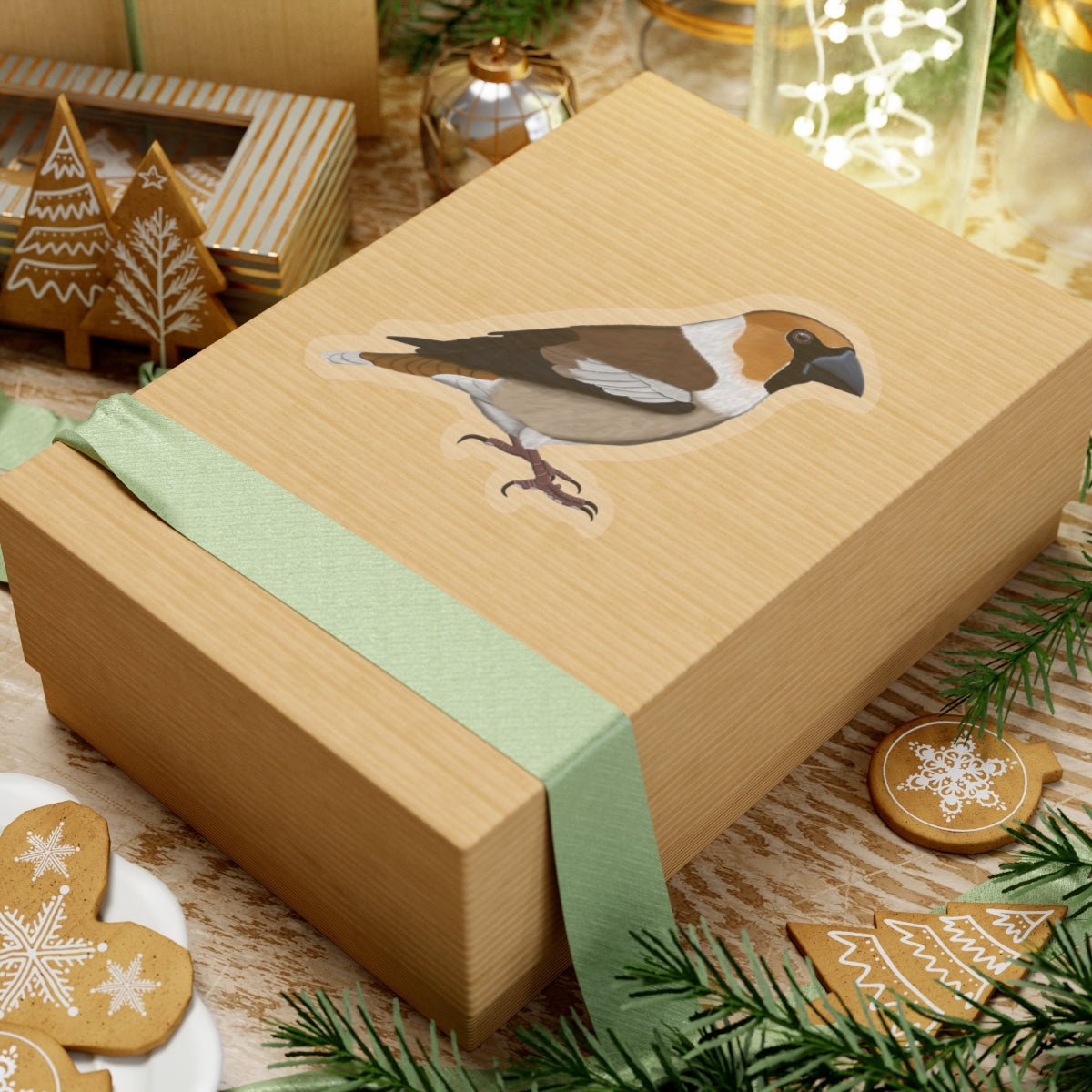 Hawfinch Bird Kiss-Cut Sticker - jz.birds
