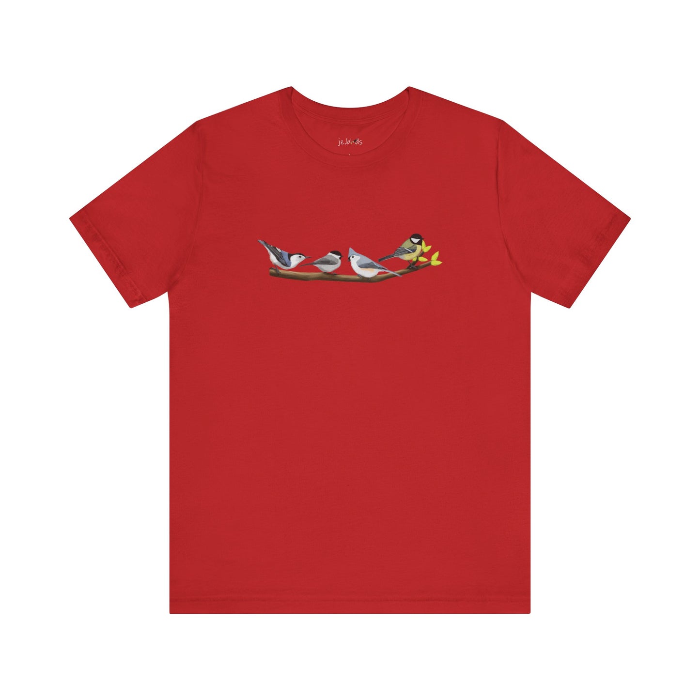 Birds on a Branch T-Shirt Nuthatch Tufted Titmouse Chickadee Bird Watcher Bird Lover