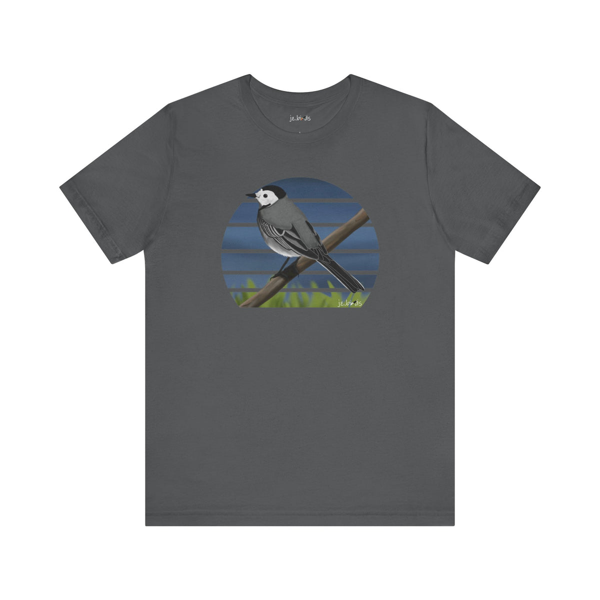 White Wagtail Birdwatcher Bird T-Shirt – Cotton, Crew neck