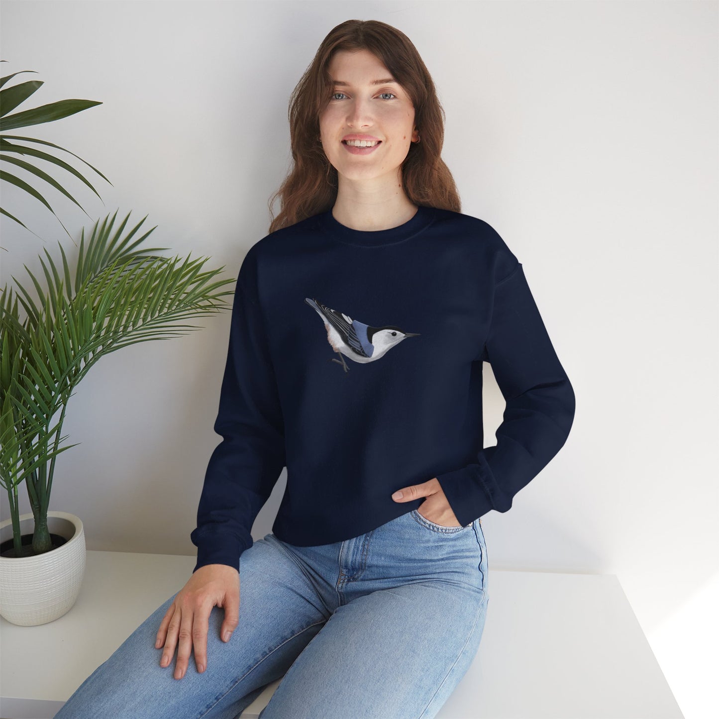 Nuthatch Bird Watcher Biologist Crewneck Sweatshirt