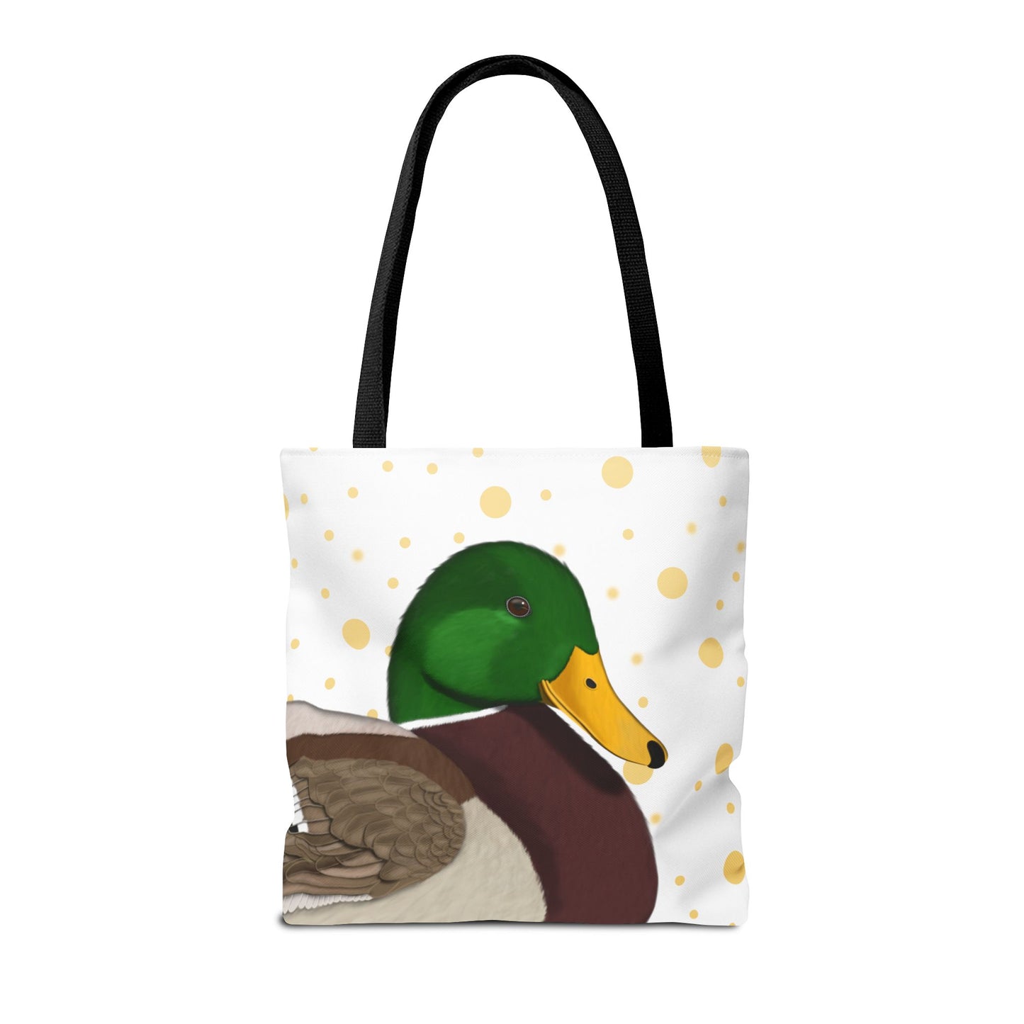 Ente mit Goldenen Punkten Vogel Tragetasche 40x40cm