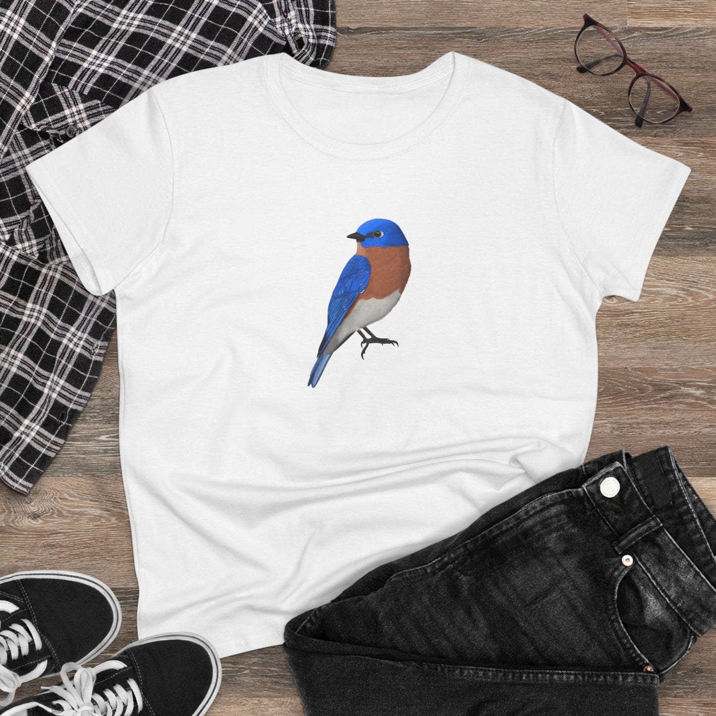 Bluebird Bird Design for Birdwatchers and Bird Lovers Women's T-Shirt