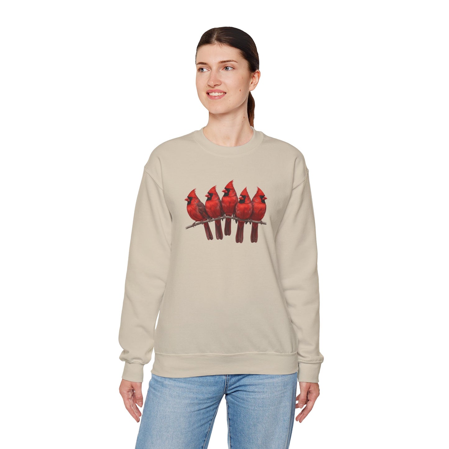 Cardinals Sweatshirt | Bird Watcher Crewneck | Unisex Songbird Gift for Bird Lovers