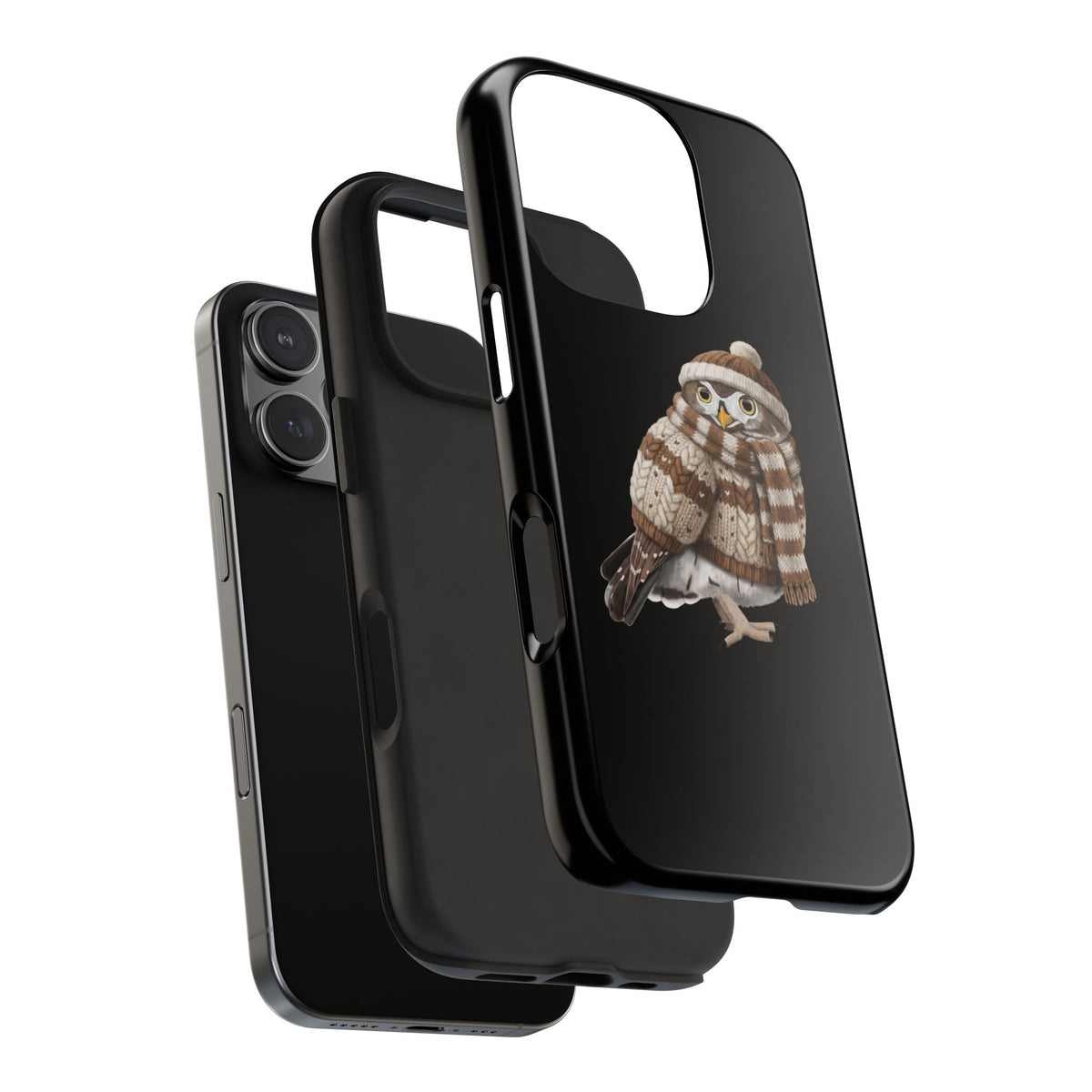 Owl Dual-Layer iPhone Case with Bird Art – The Perfect Gift for Ornithologists & Bird Lovers