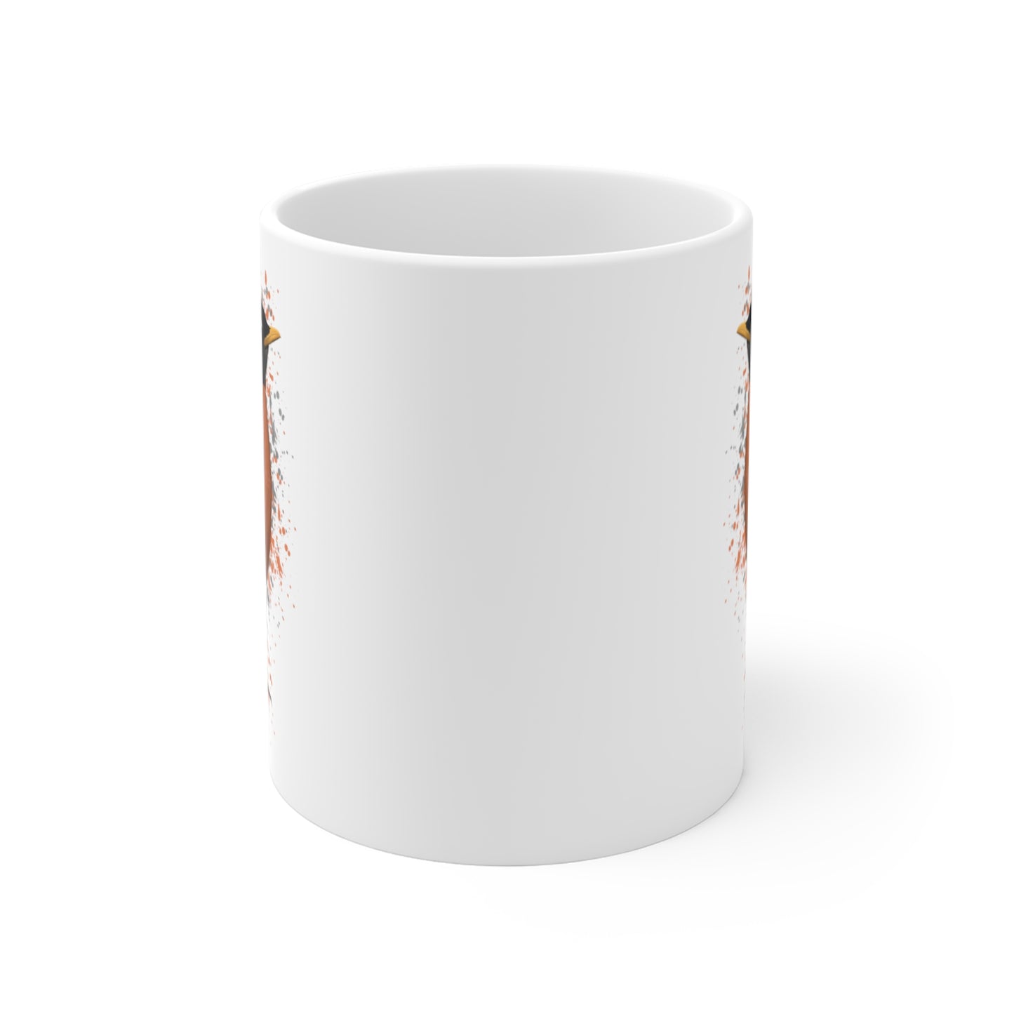 American Robin Bird Ceramic Mug 11oz White