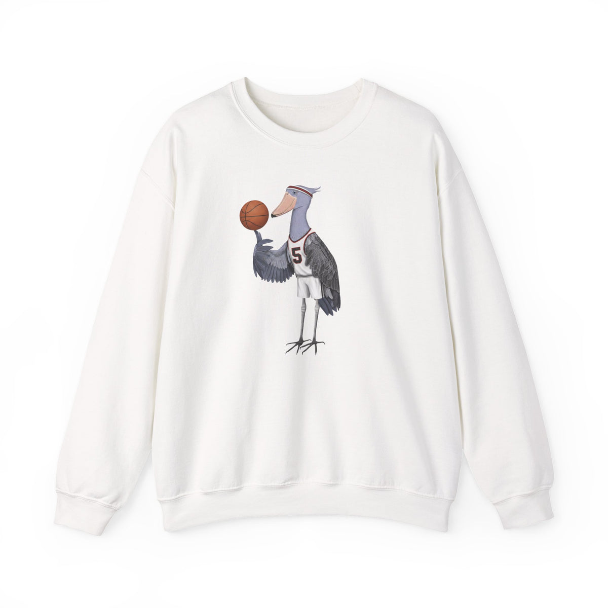 Shoebill Funny Basketball Bird Sweatshirt | Watcher Crewneck Unisex Unique Hoops Fan Gift – Animal Lover