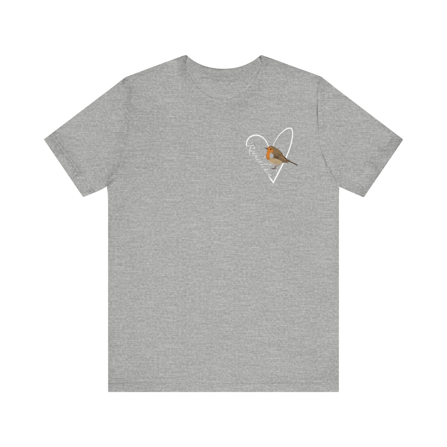 Rotkehlchen Vogel Singvogel T-Shirt mit Herz für Vogelfreunde