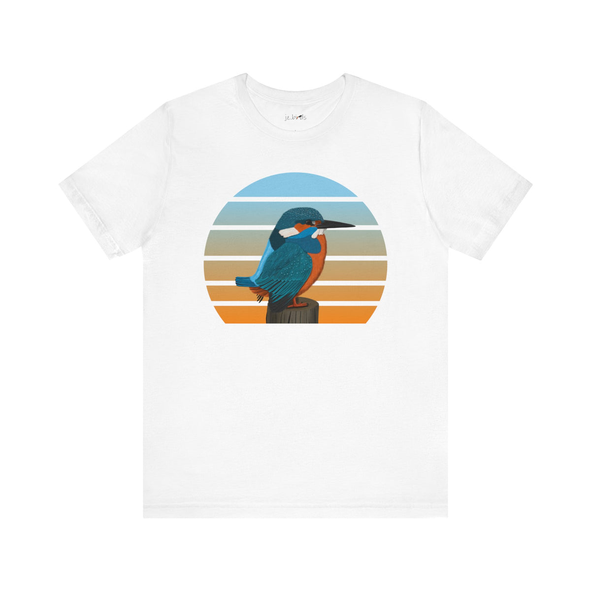 Kingfisher Birdwatcher Bird T-Shirt – Cotton,