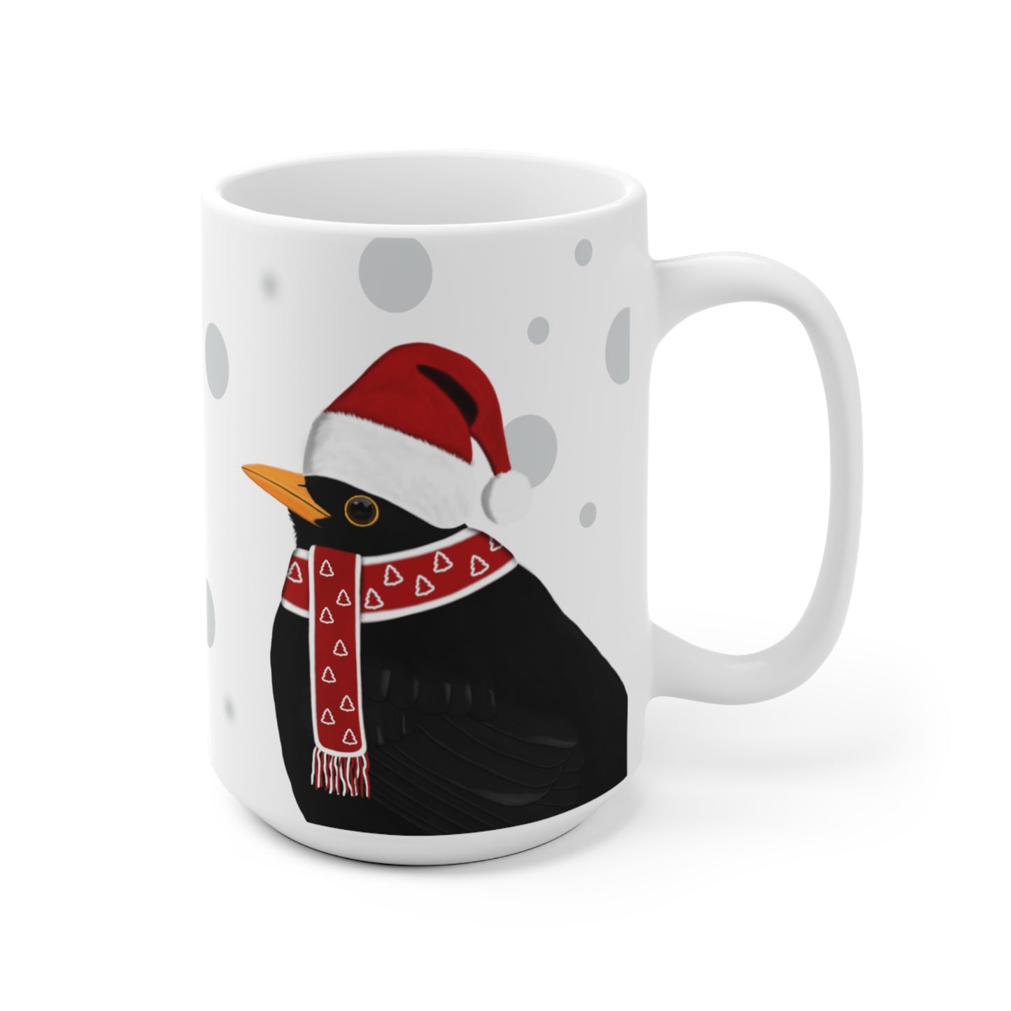 Amsel als Weihnachtsmann Vogel Tasse