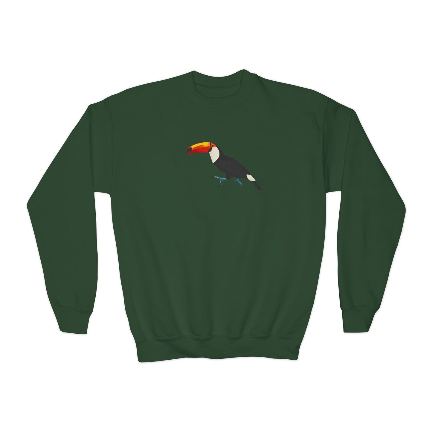 Toucan Bird Birdwatching Youth Crewneck Sweatshirt – Casual Kids Clothing, Sweatshirts