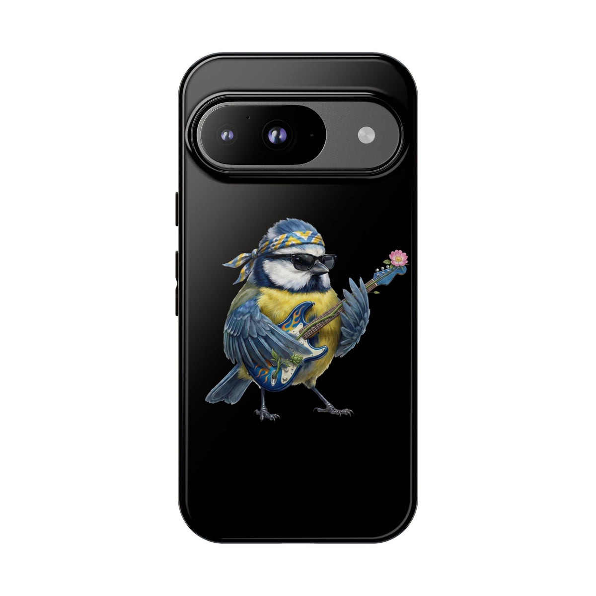 Bert Blumen-Gitarre Handyhülle (iPhone & Google Pixel) – Die Gartenvögel Band 2 Merch