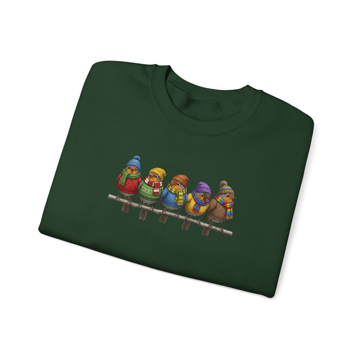 Robin Sweatshirt | Bird Watcher Crewneck | Unisex Songbirds Wearing Knit Gift for Bird Lovers