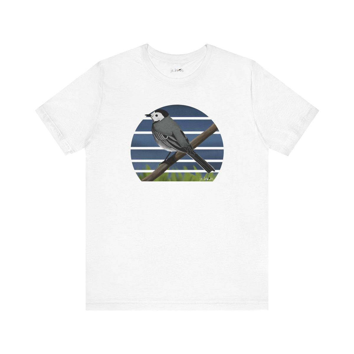 White Wagtail Birdwatcher Bird T-Shirt – Cotton,