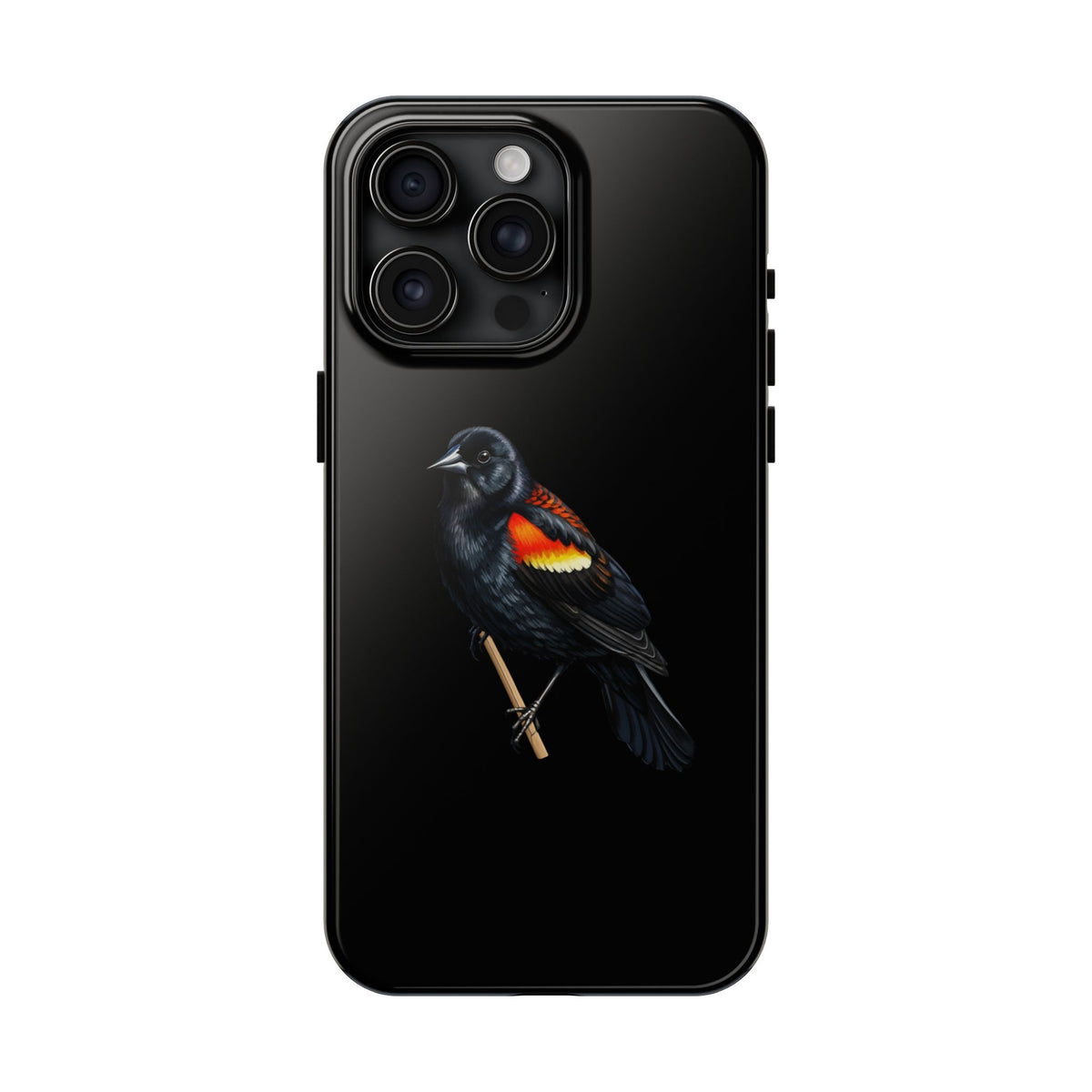 Red Winged Blackbird Dual-Layer iPhone Case with Bird Art – The Perfect Gift for Ornithologists & Bird Lovers