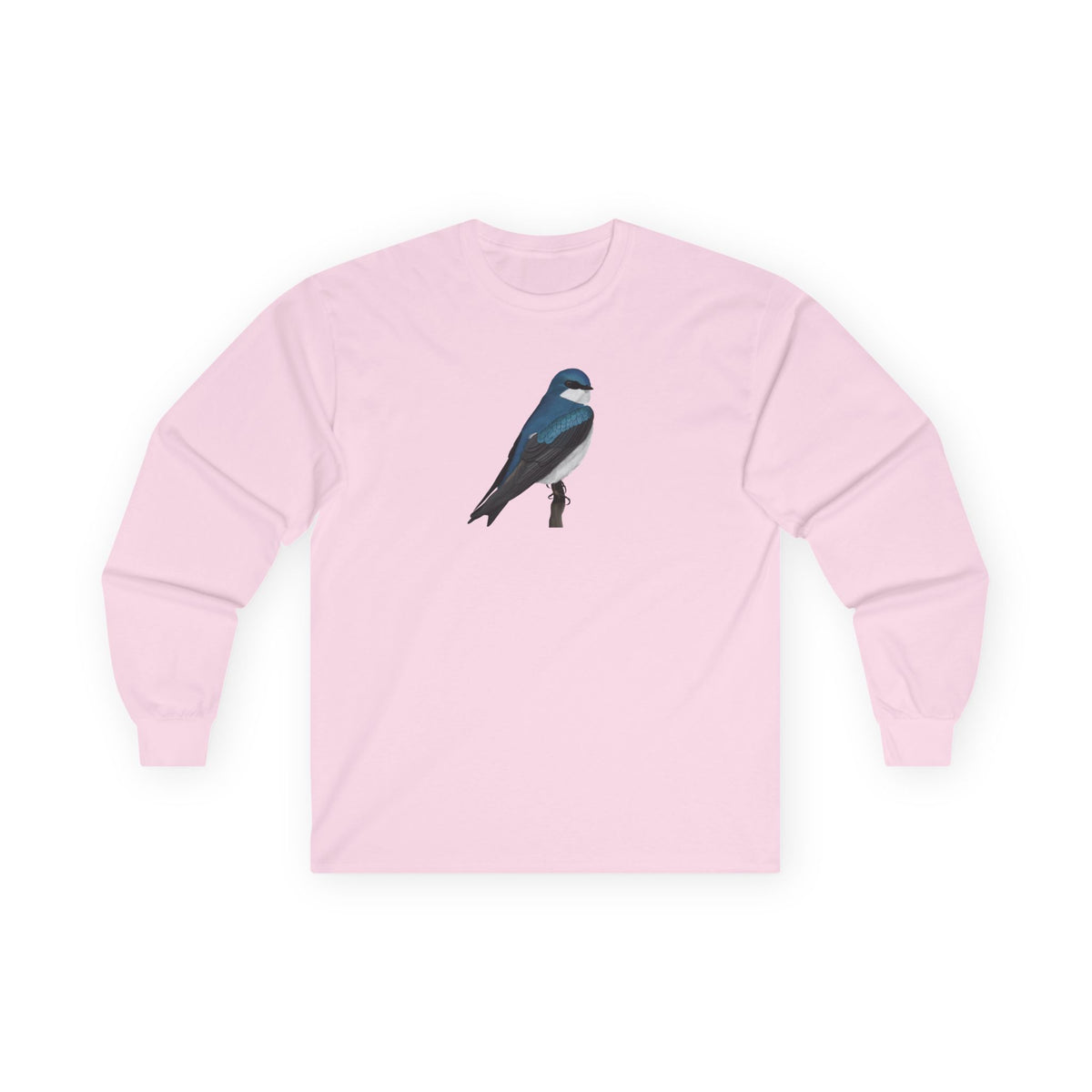 Tree Swallow Birding & Birdwatching Bird Cotton Long Sleeve T-Shirt – Graphic Tee, Long-sleeve