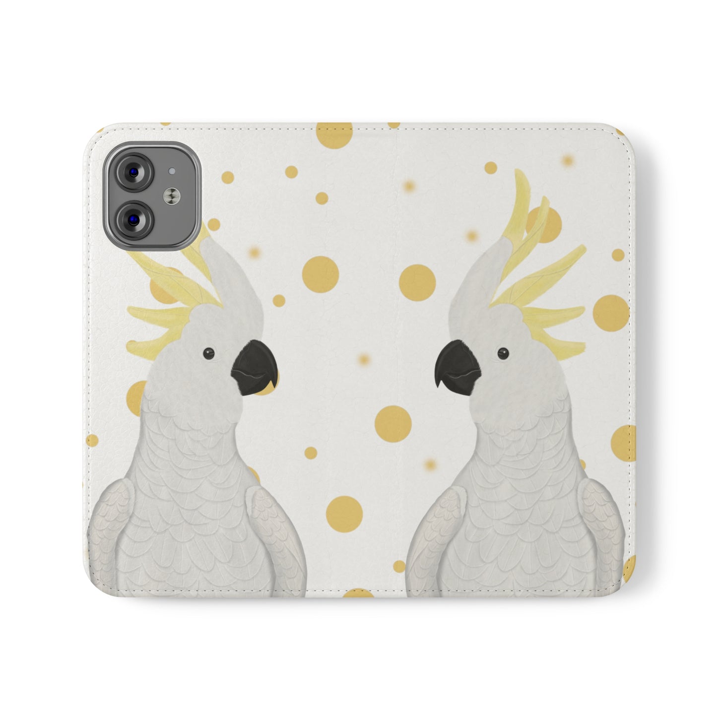 Cockatoo Bird Art Phone Flip Case