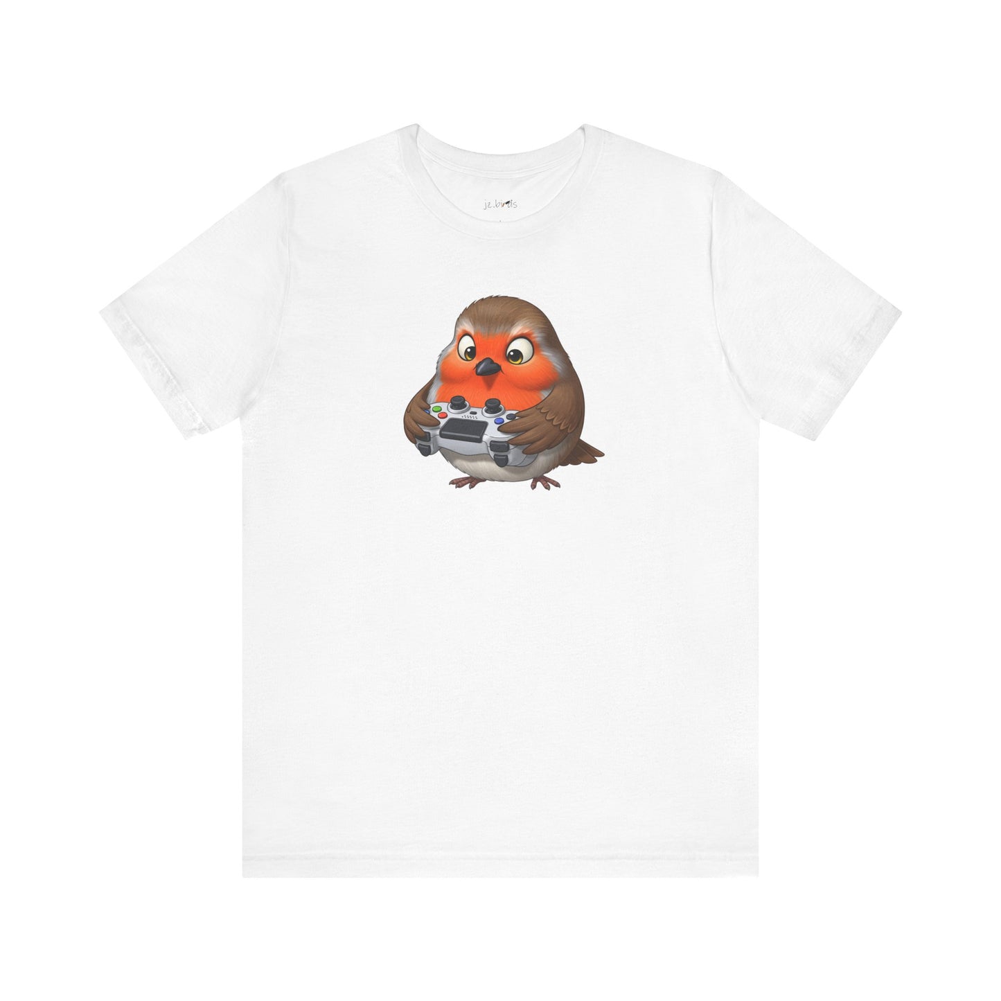 Robin Playing Video Games Funny Gamer and Bird Lover T-Shirt