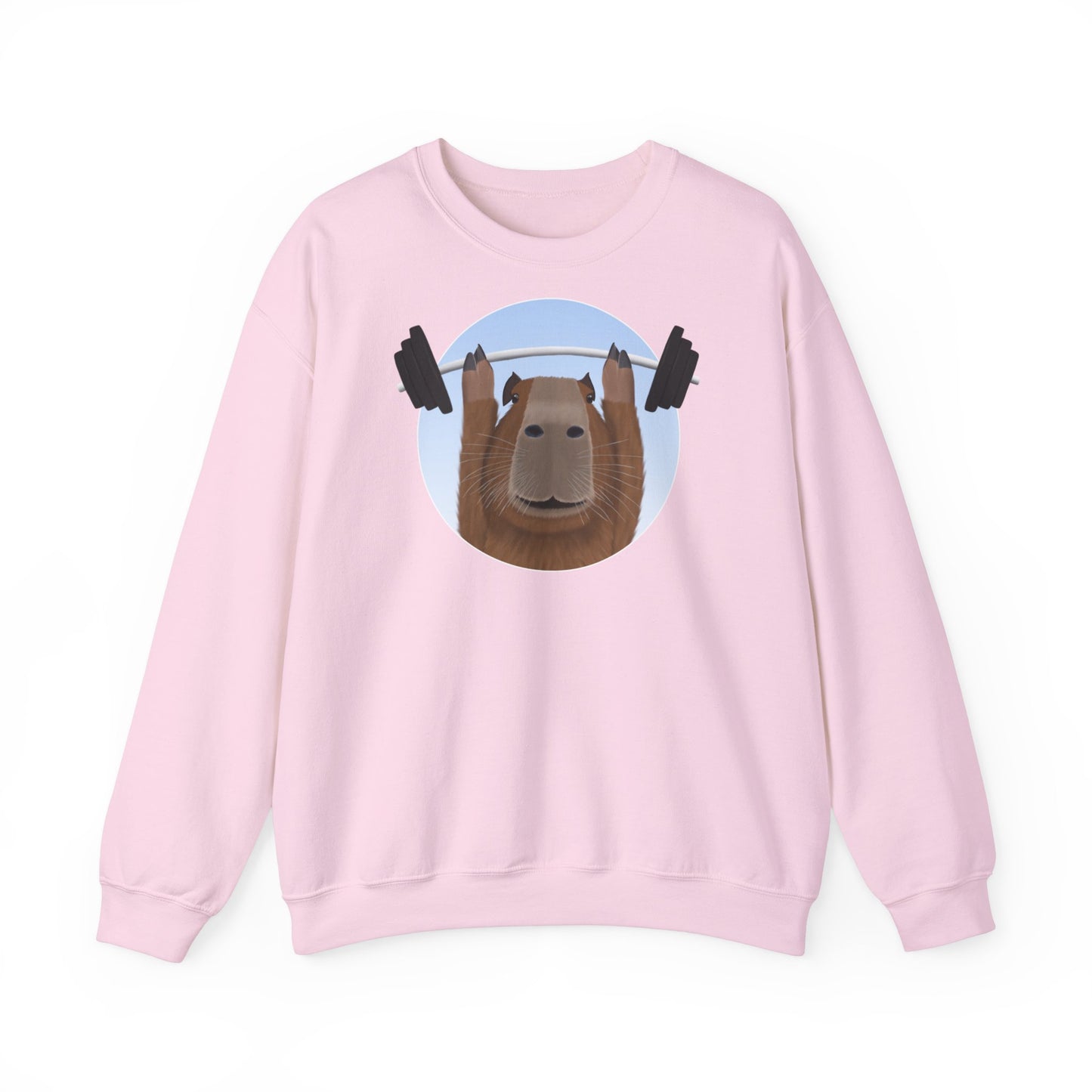 Capybara mit Hantel Lustiges Gym Workout Sweatshirt