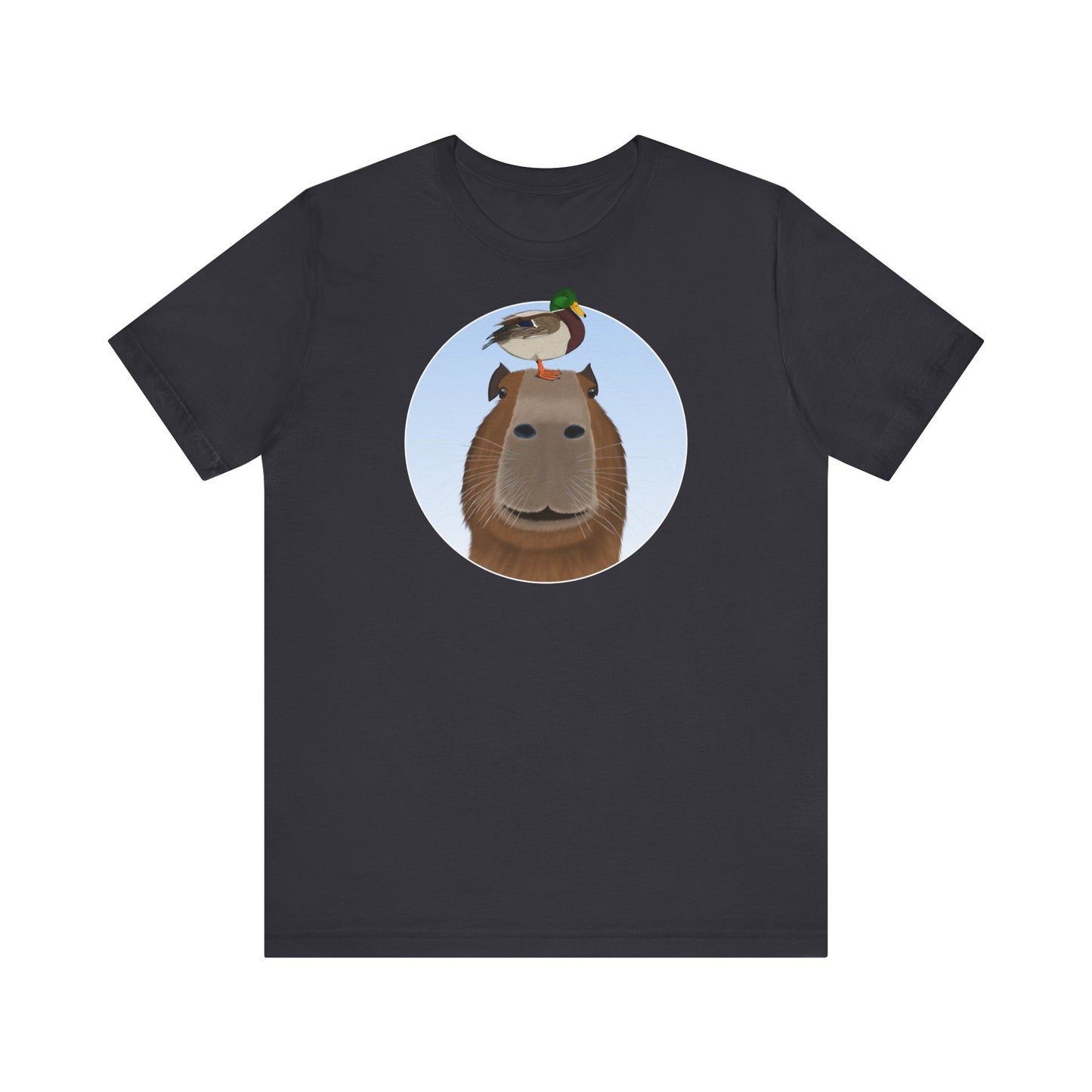 Capybara mit Ente Lustiges Vogel T-Shirt