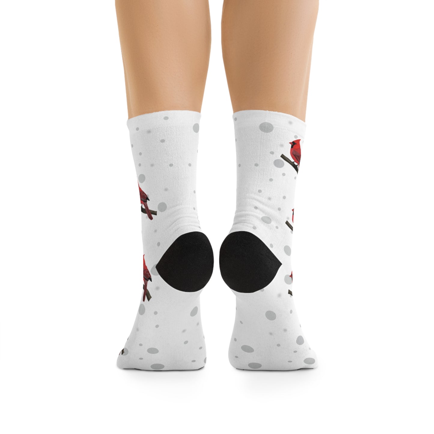 Cardinal Socks White Bird Socks for Bird Lovers One Size