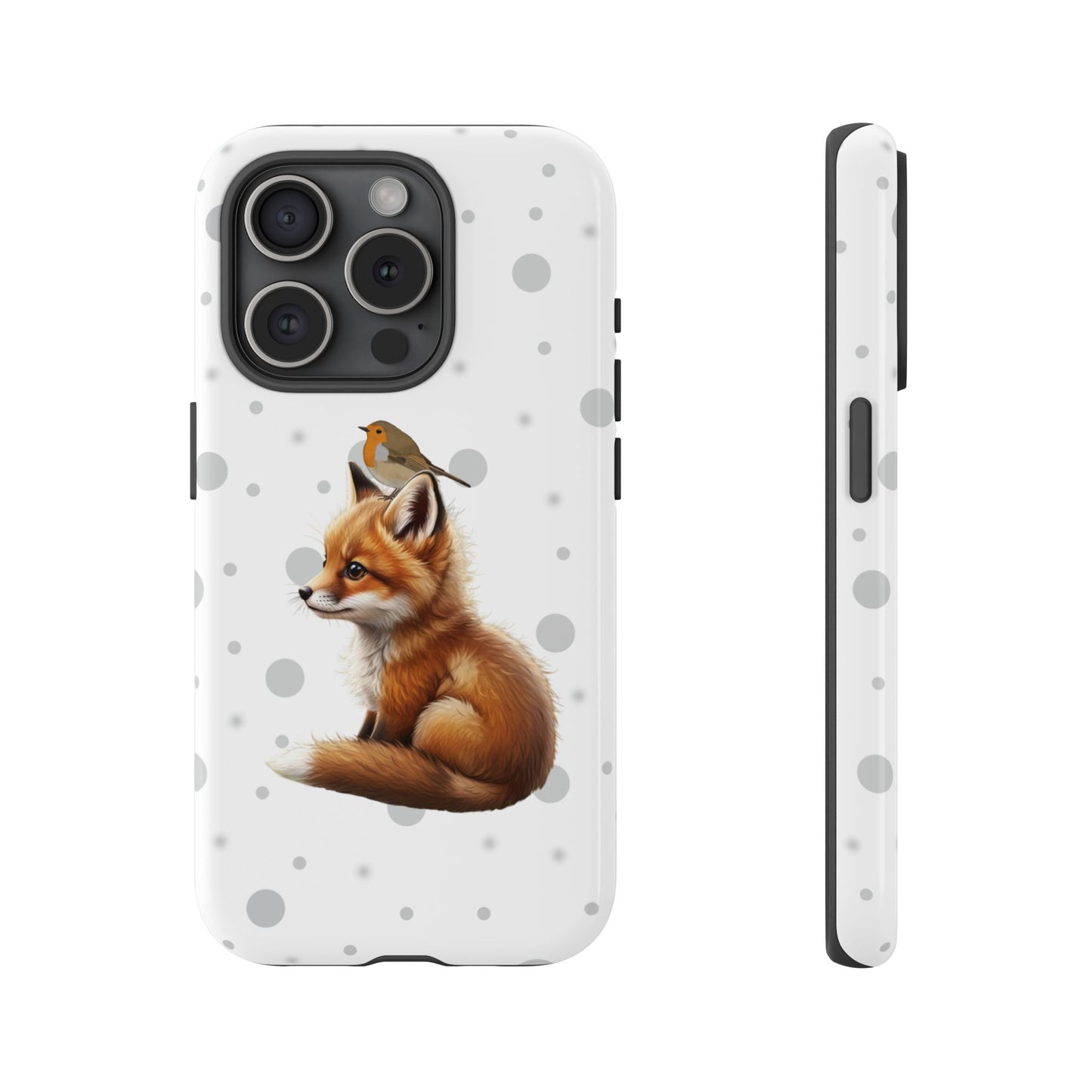 Rotkehlchen mit Fuchs iPhone & Google Pixel Tiermotiv Handyhülle - Tierisch guter Schutz
