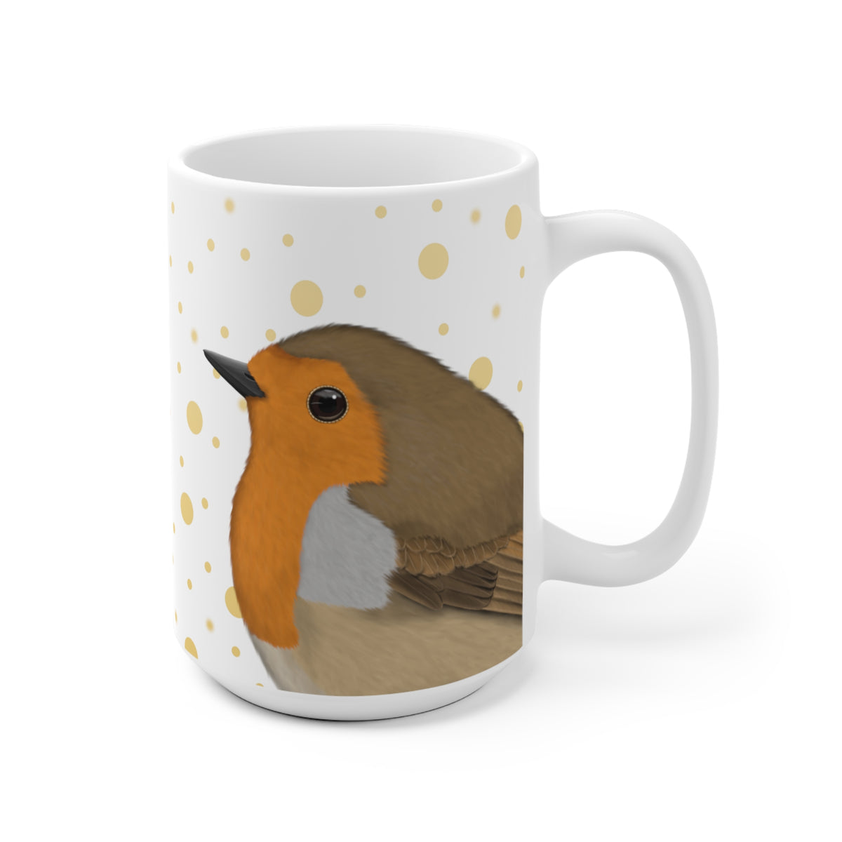 Rotkehlchen Tasse mit 11 oz Hintergrund