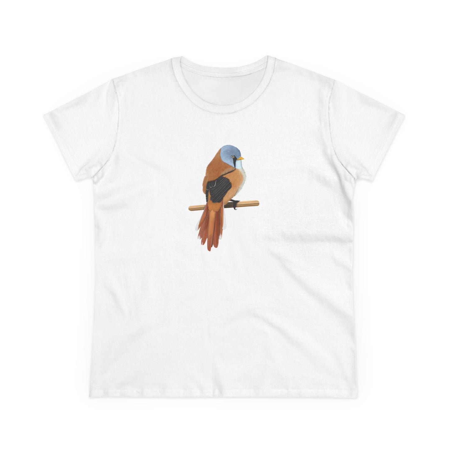 Bearded Reedling Bird Design for Birdwatchers and Bird Lovers Women's T-Shirt